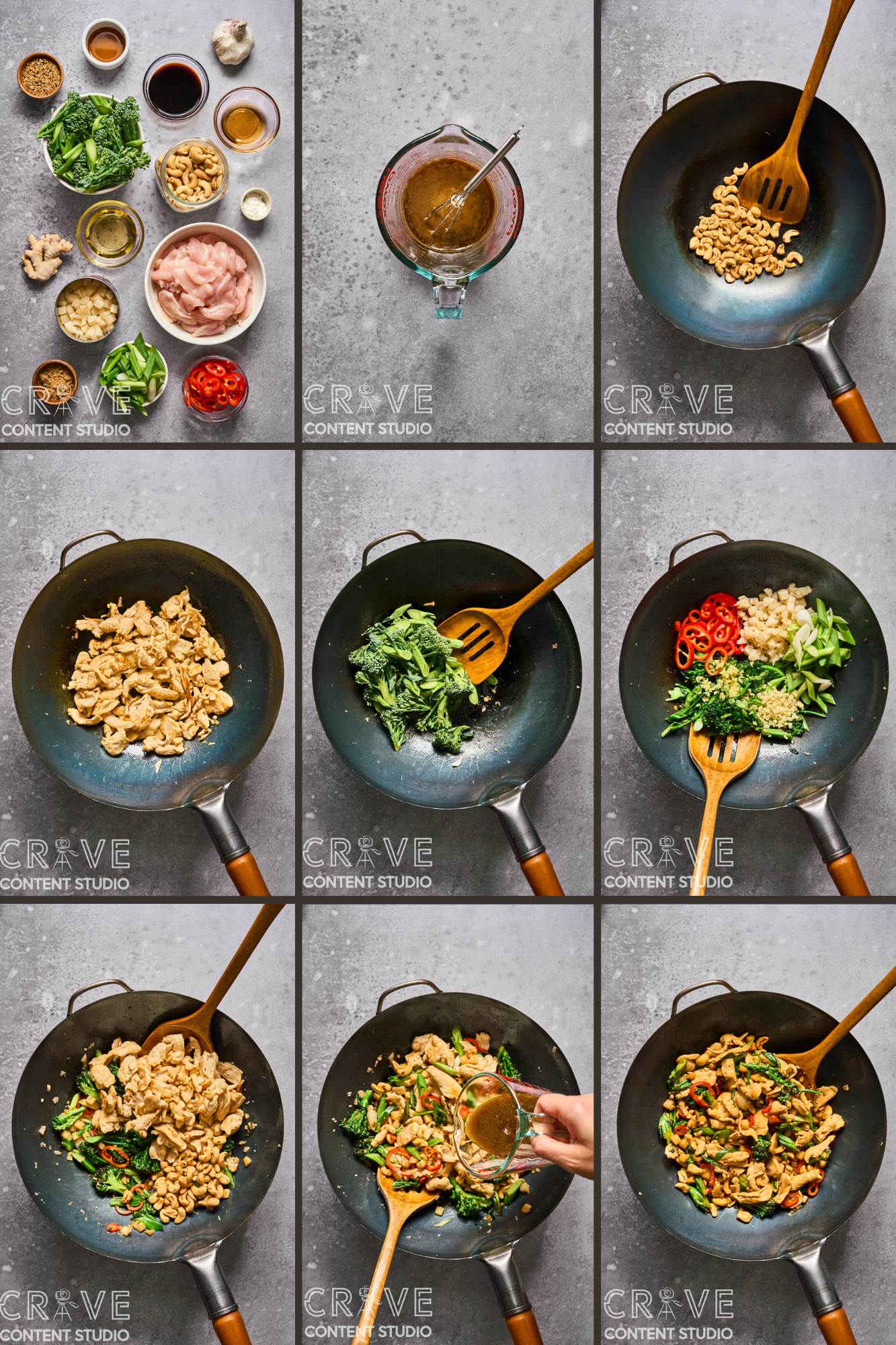 Ginger-Sesame Cashew Chicken Stir Fry