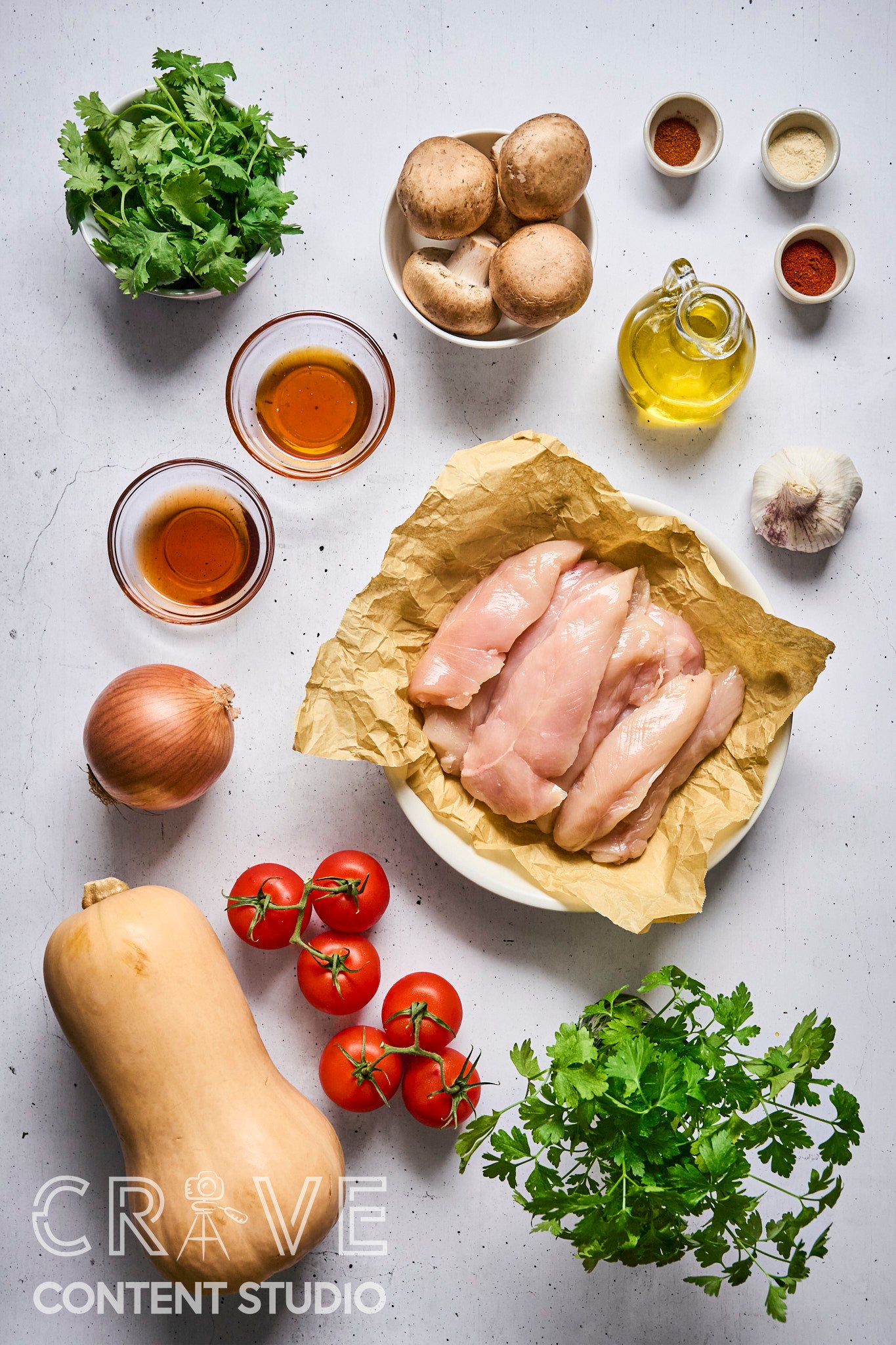 Baked Chicken & Veggies with Hot Honey Chimichurri