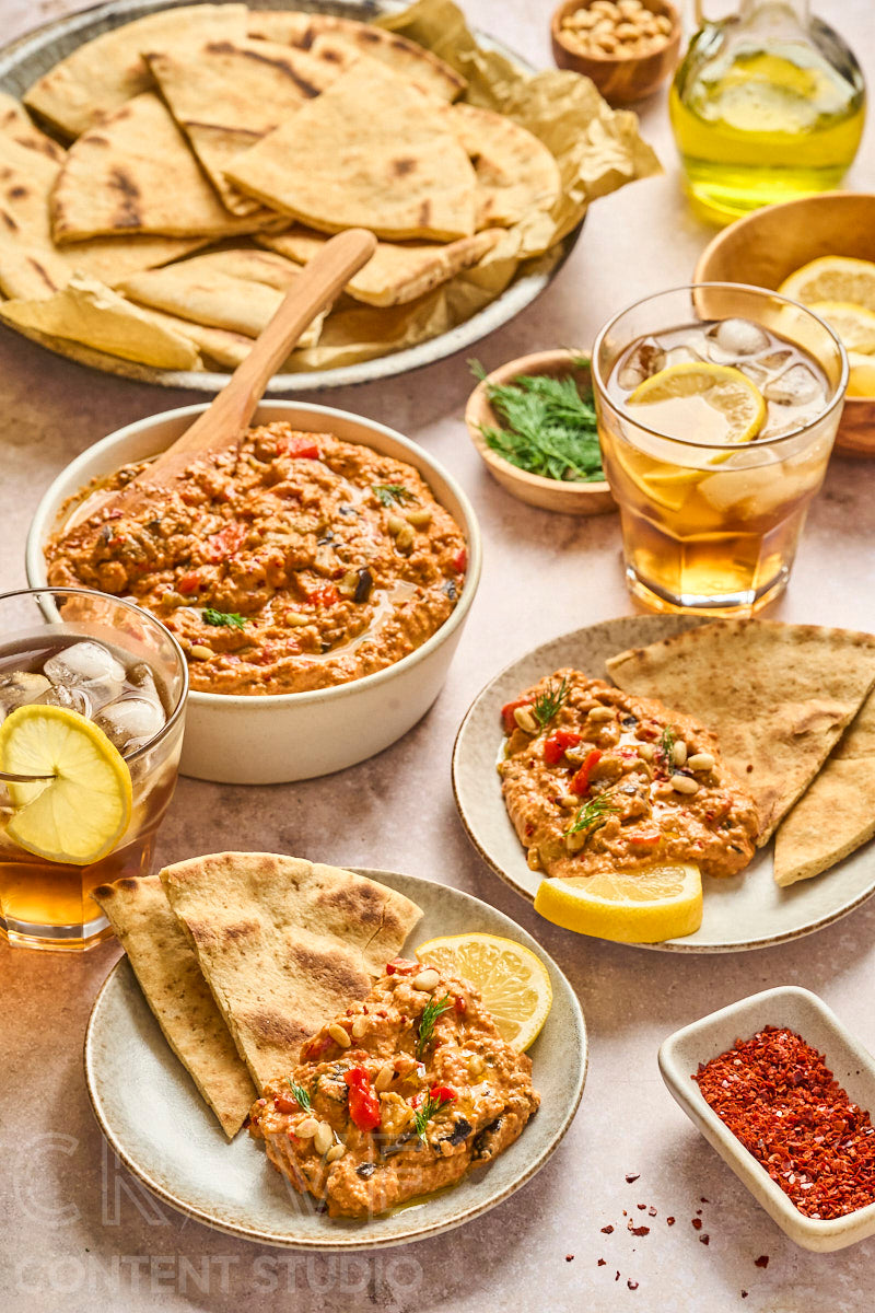 Warm Spiced Eggplant & Red Pepper Dip