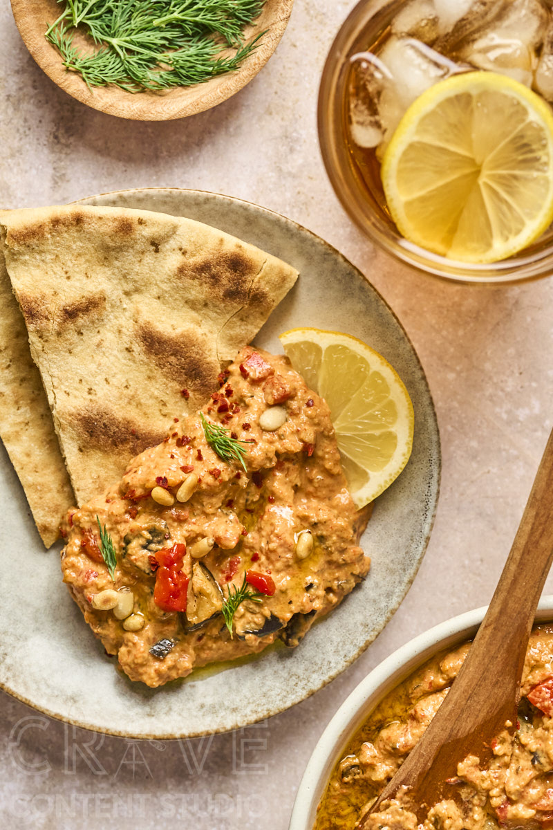 Warm Spiced Eggplant & Red Pepper Dip