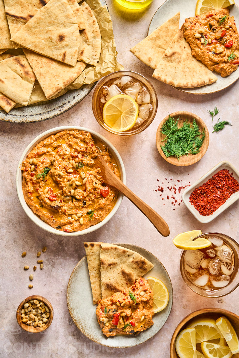 Warm Spiced Eggplant & Red Pepper Dip