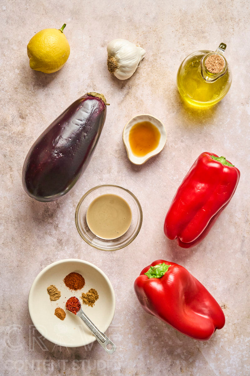 Warm Spiced Eggplant & Red Pepper Dip
