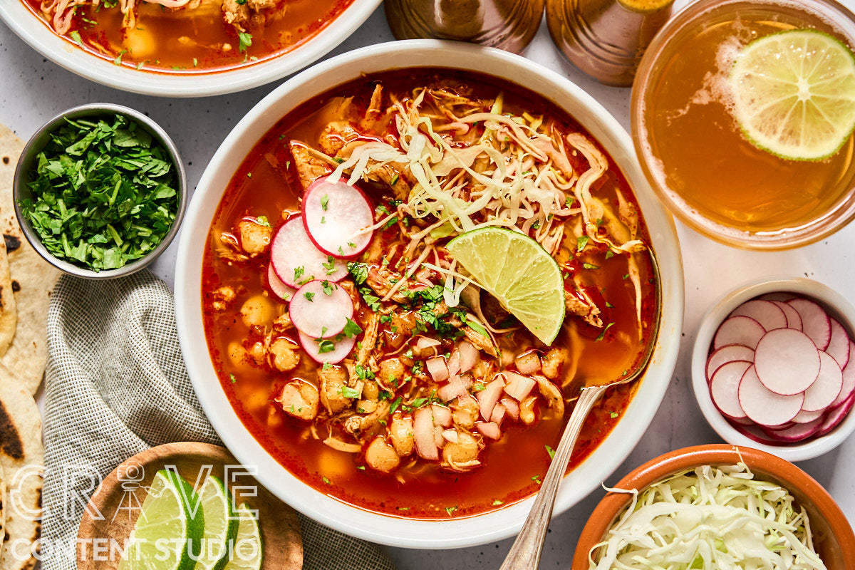 Rotisserie Chicken Posole Rojo