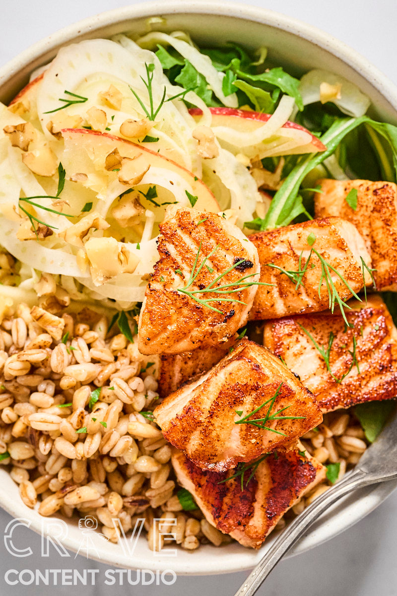 Salmon Bites Grain Bowl