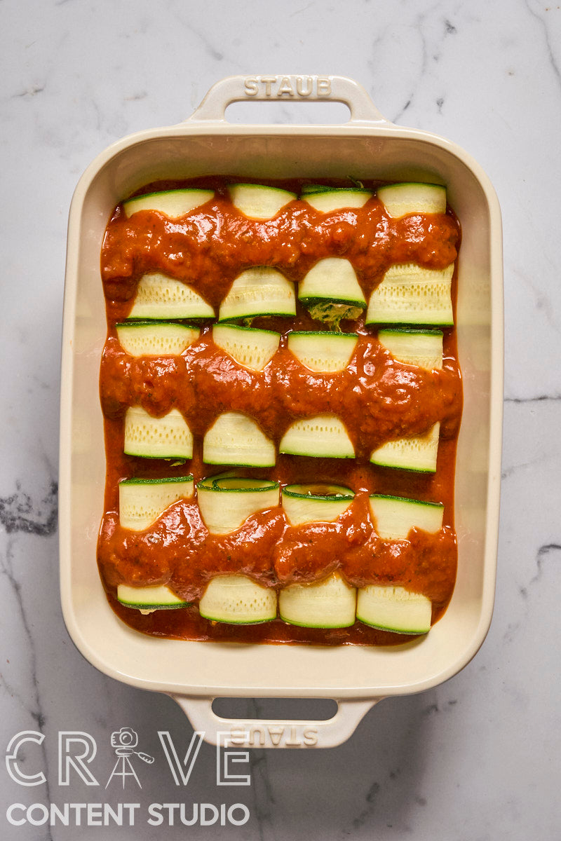 Tomato-Basil Zucchini Rollatini