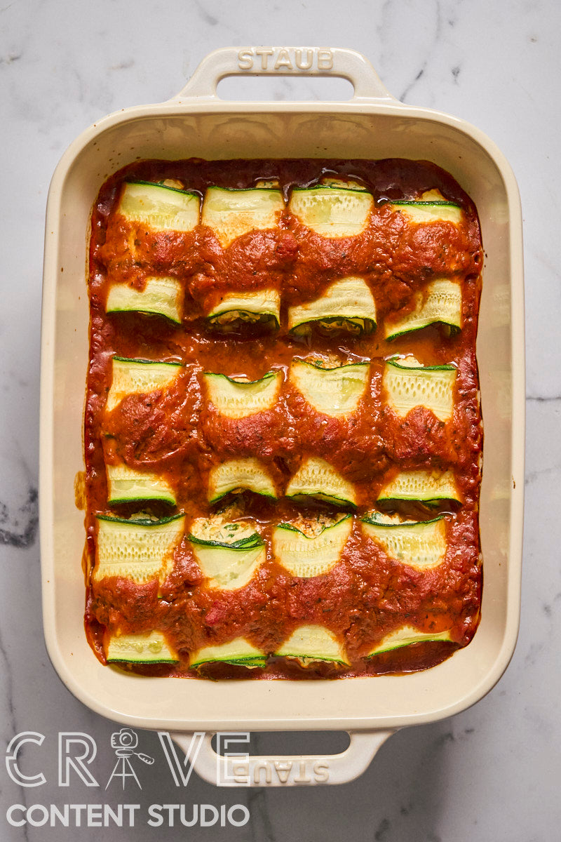 Tomato-Basil Zucchini Rollatini
