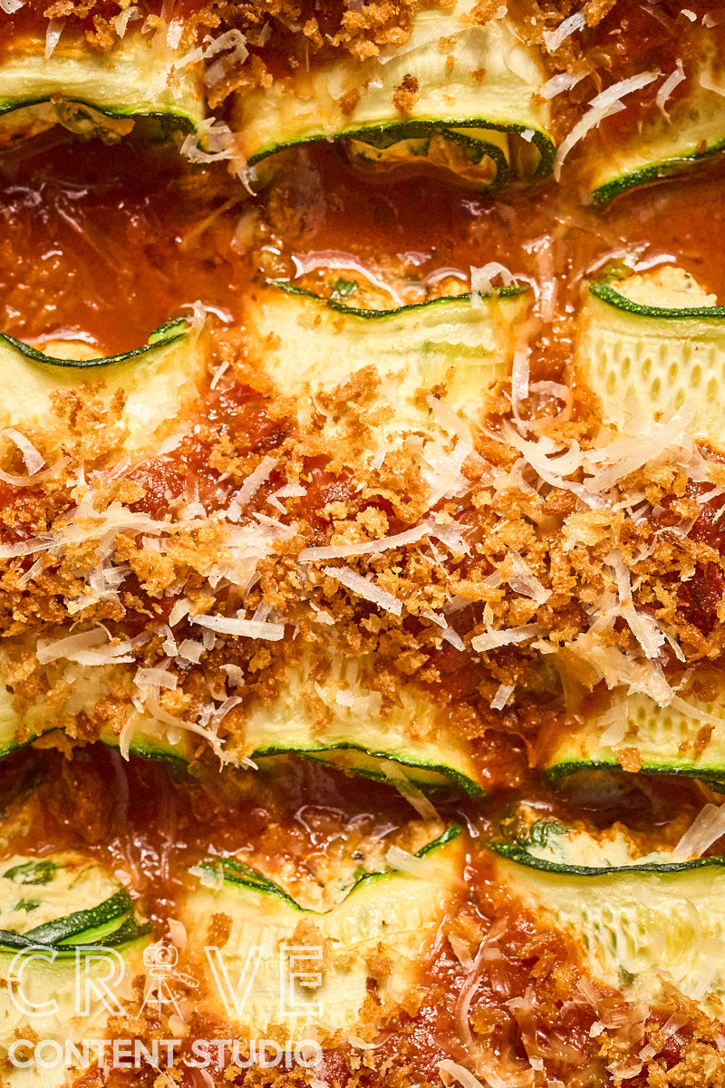 Tomato-Basil Zucchini Rollatini
