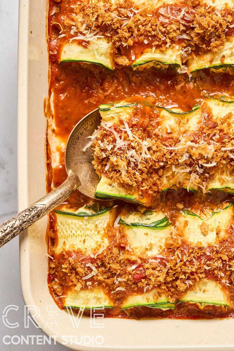 Tomato-Basil Zucchini Rollatini
