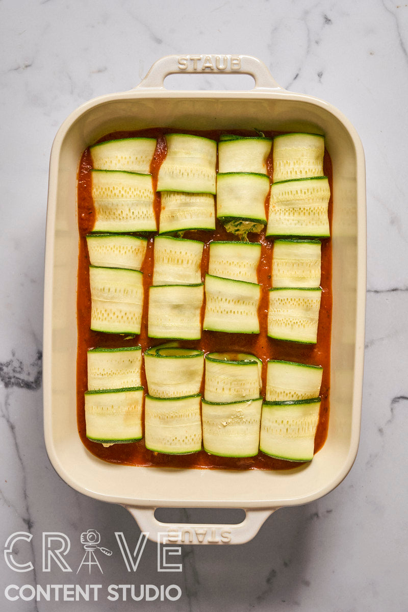 Tomato-Basil Zucchini Rollatini