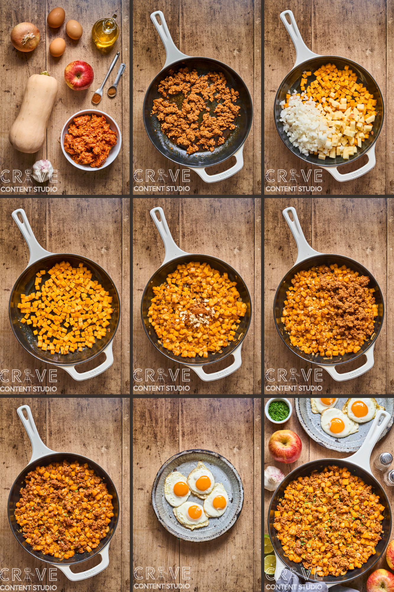 Chorizo-Apple Butternut Hash