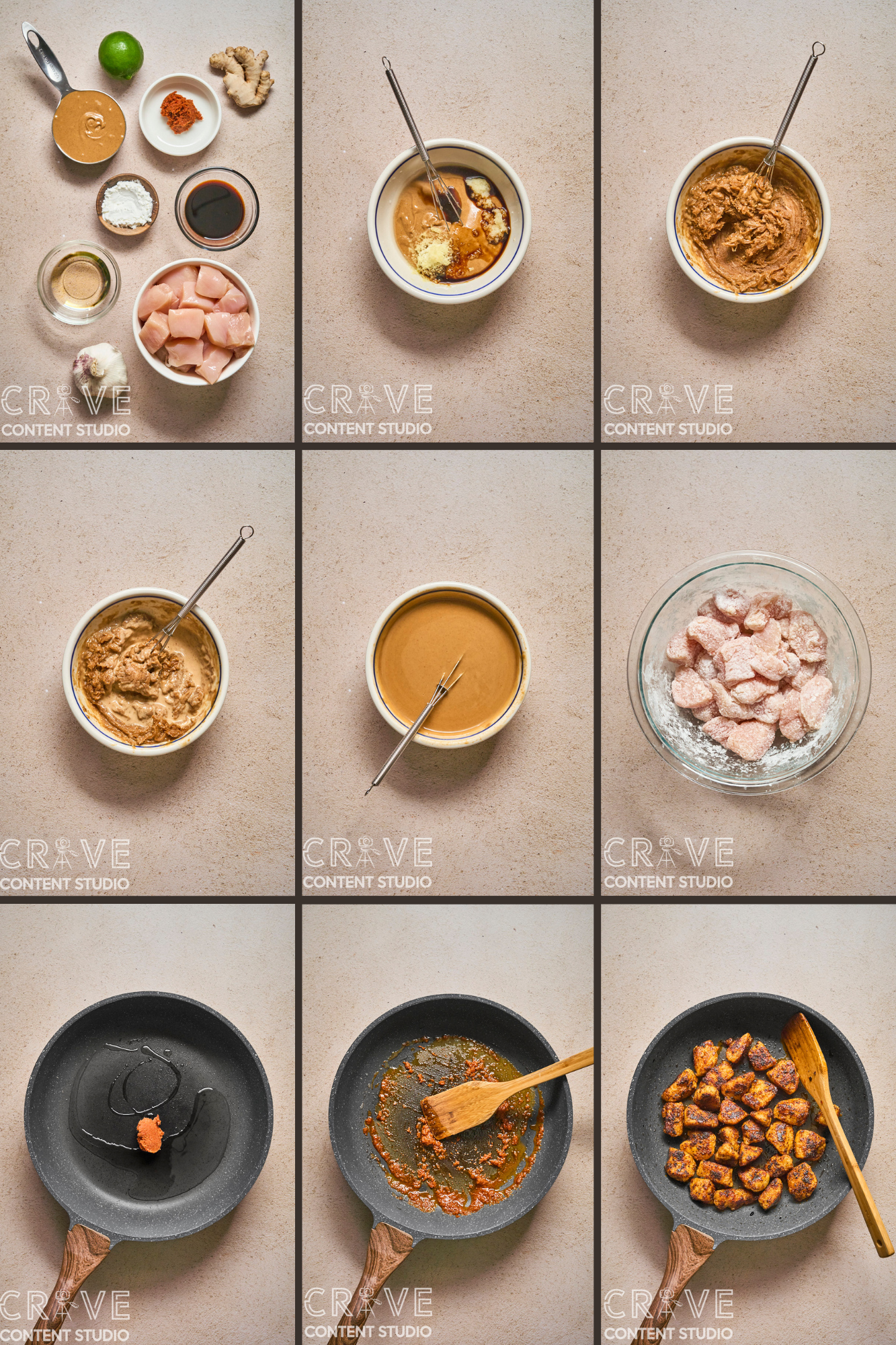 Stir-Fried Red Curry Chicken with Peanut Sauce