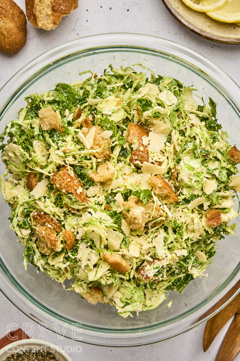 Brussels Sprouts Caesar Salad