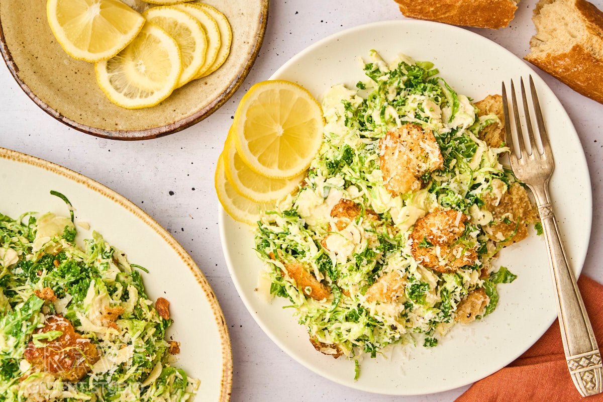 Brussels Sprouts Caesar Salad