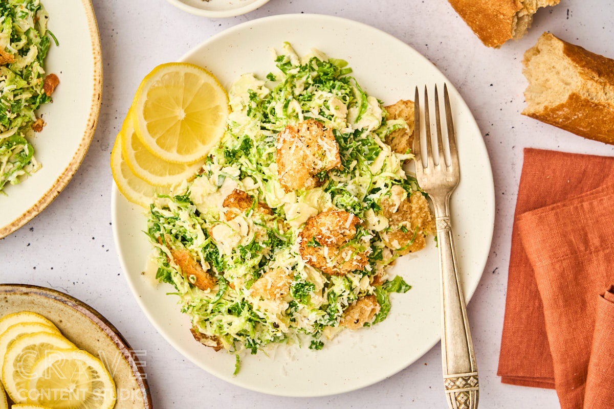 Brussels Sprouts Caesar Salad