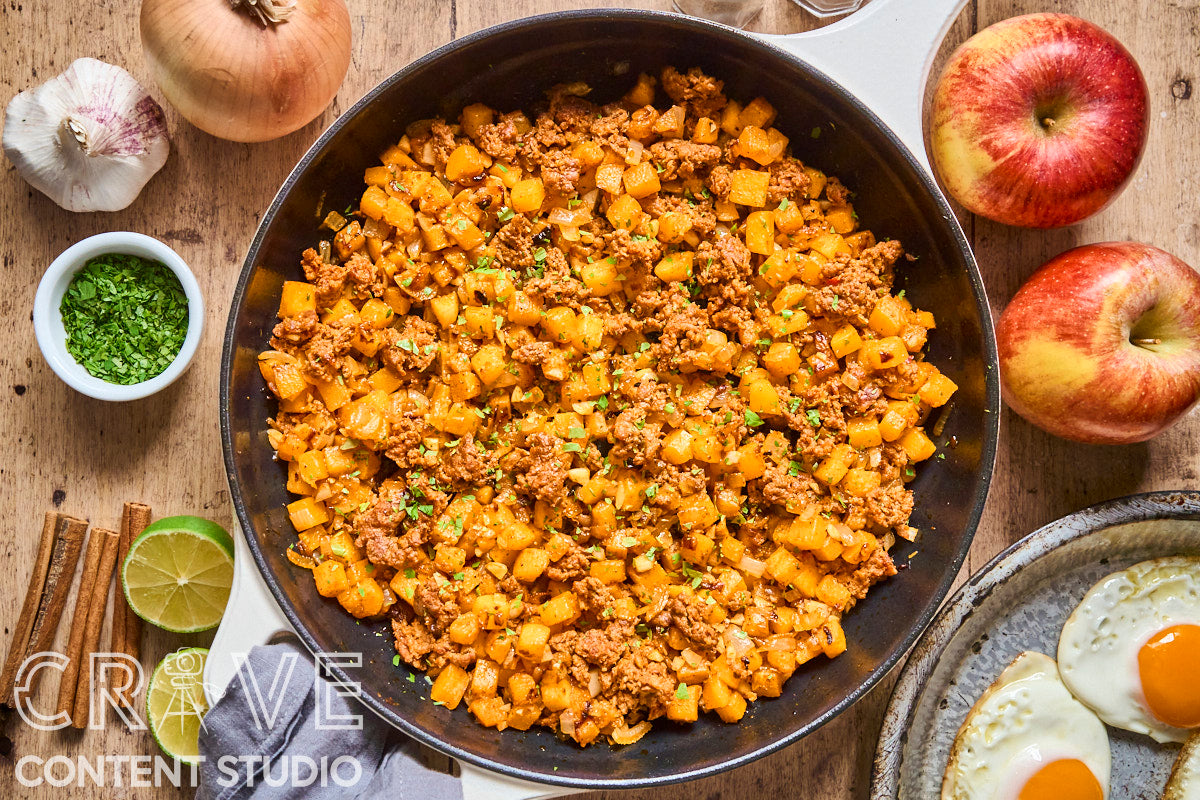 Chorizo-Apple Butternut Hash