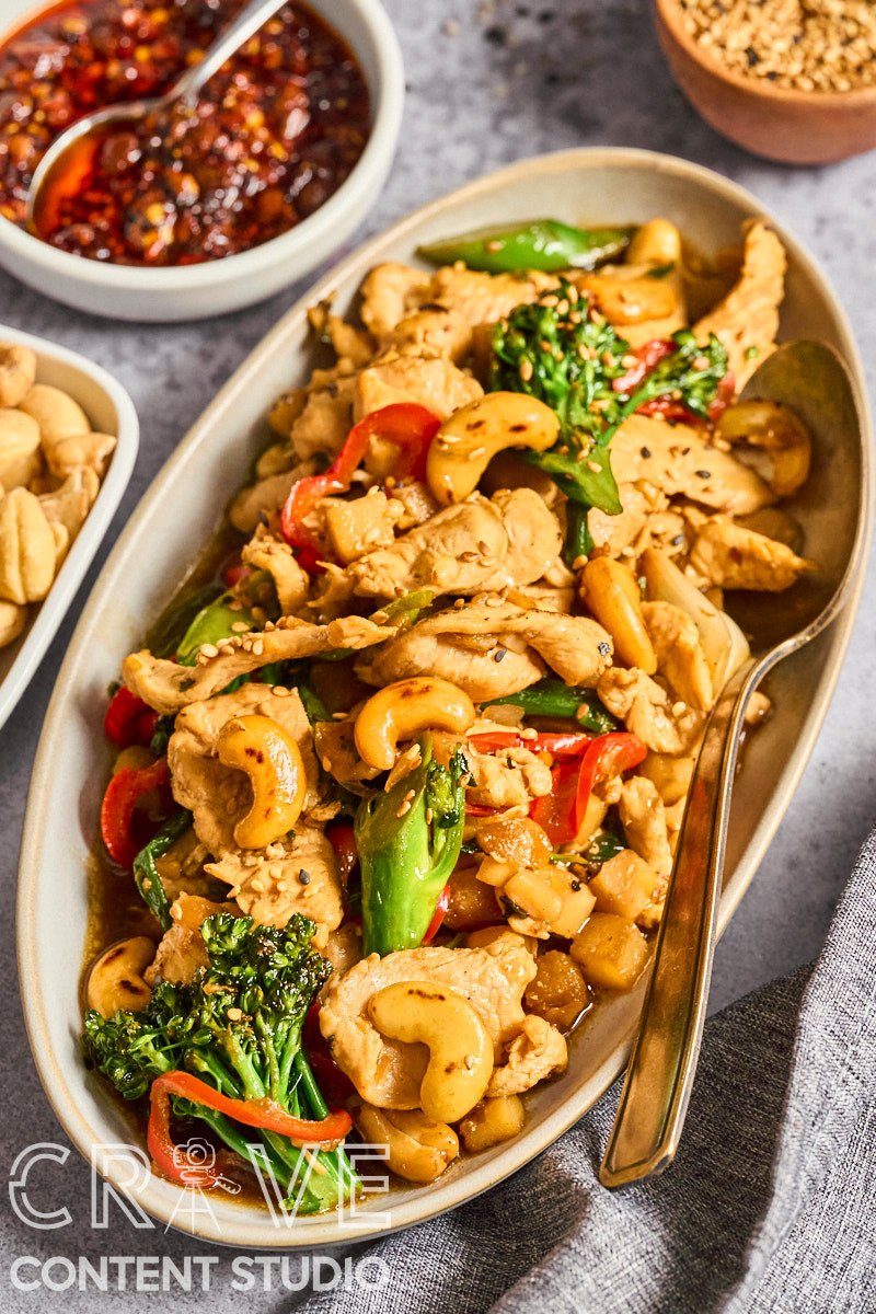 Ginger-Sesame Cashew Chicken Stir Fry