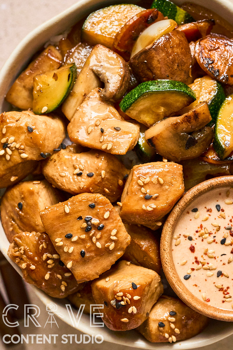 Hibachi Chicken & Vegetables with Yum Yum Sauce