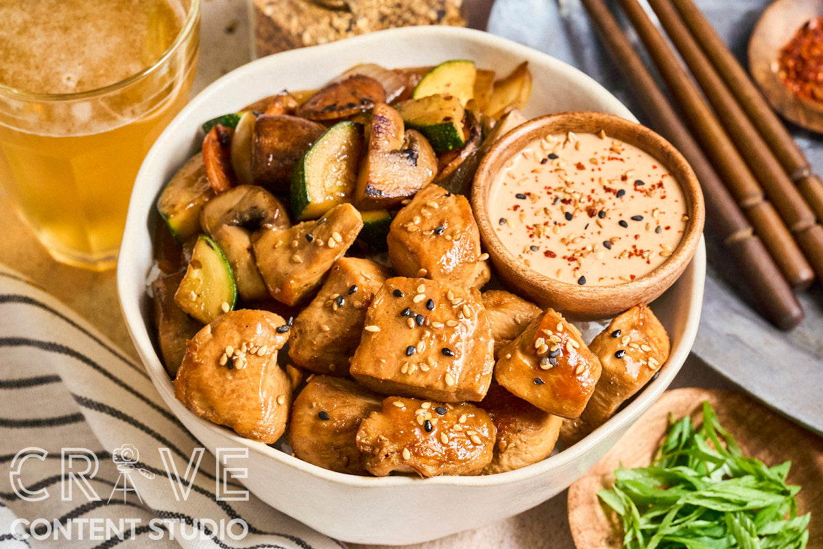 Hibachi Chicken & Vegetables with Yum Yum Sauce