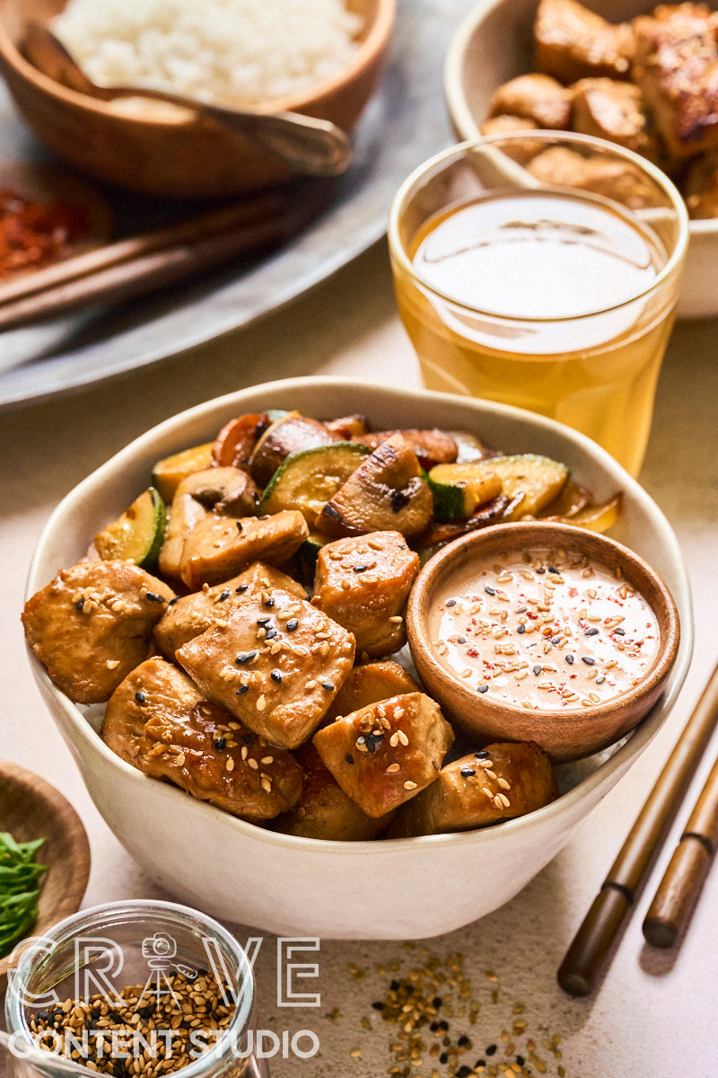 Hibachi Chicken & Vegetables with Yum Yum Sauce