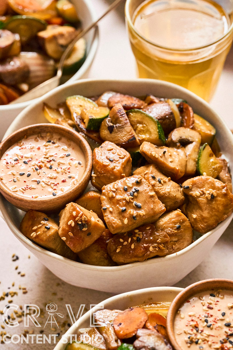 Hibachi Chicken & Vegetables with Yum Yum Sauce