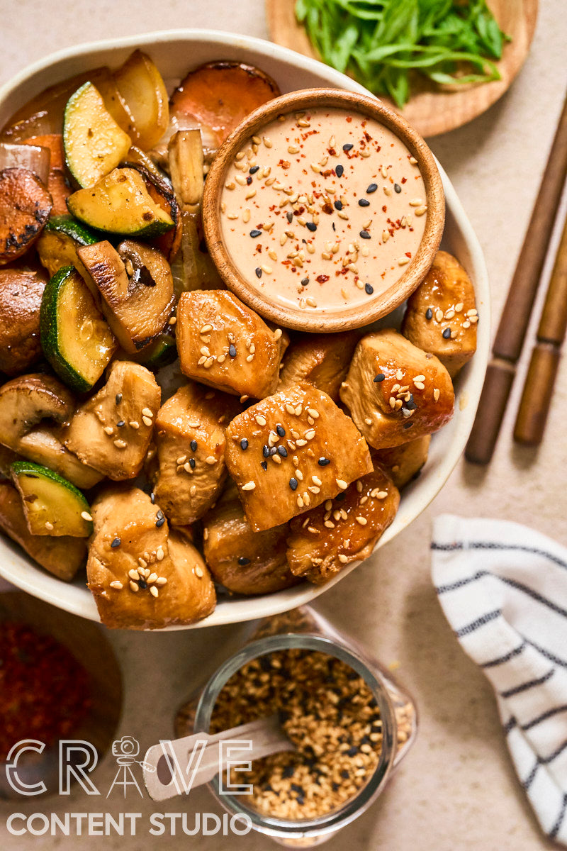 Hibachi Chicken & Vegetables with Yum Yum Sauce