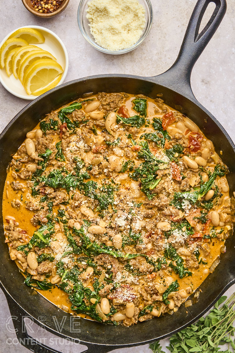 Hearty Italian Sausage & White Bean Skillet