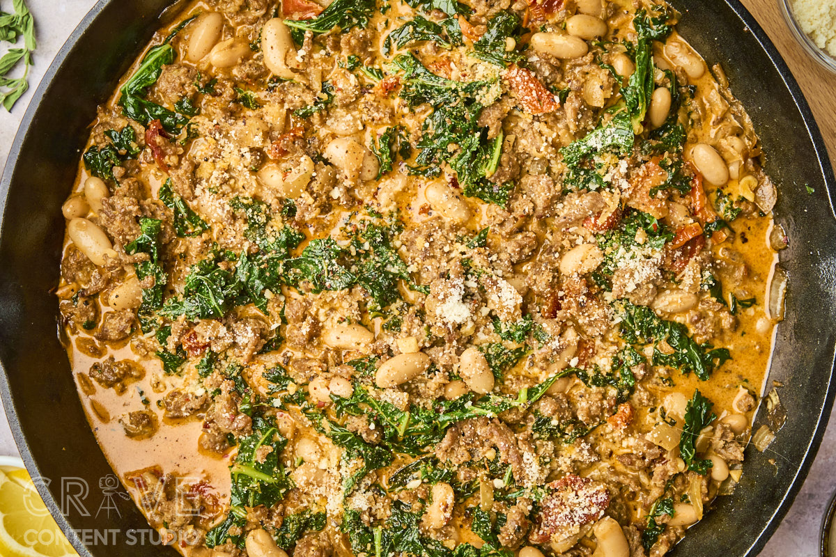 Hearty Italian Sausage & White Bean Skillet