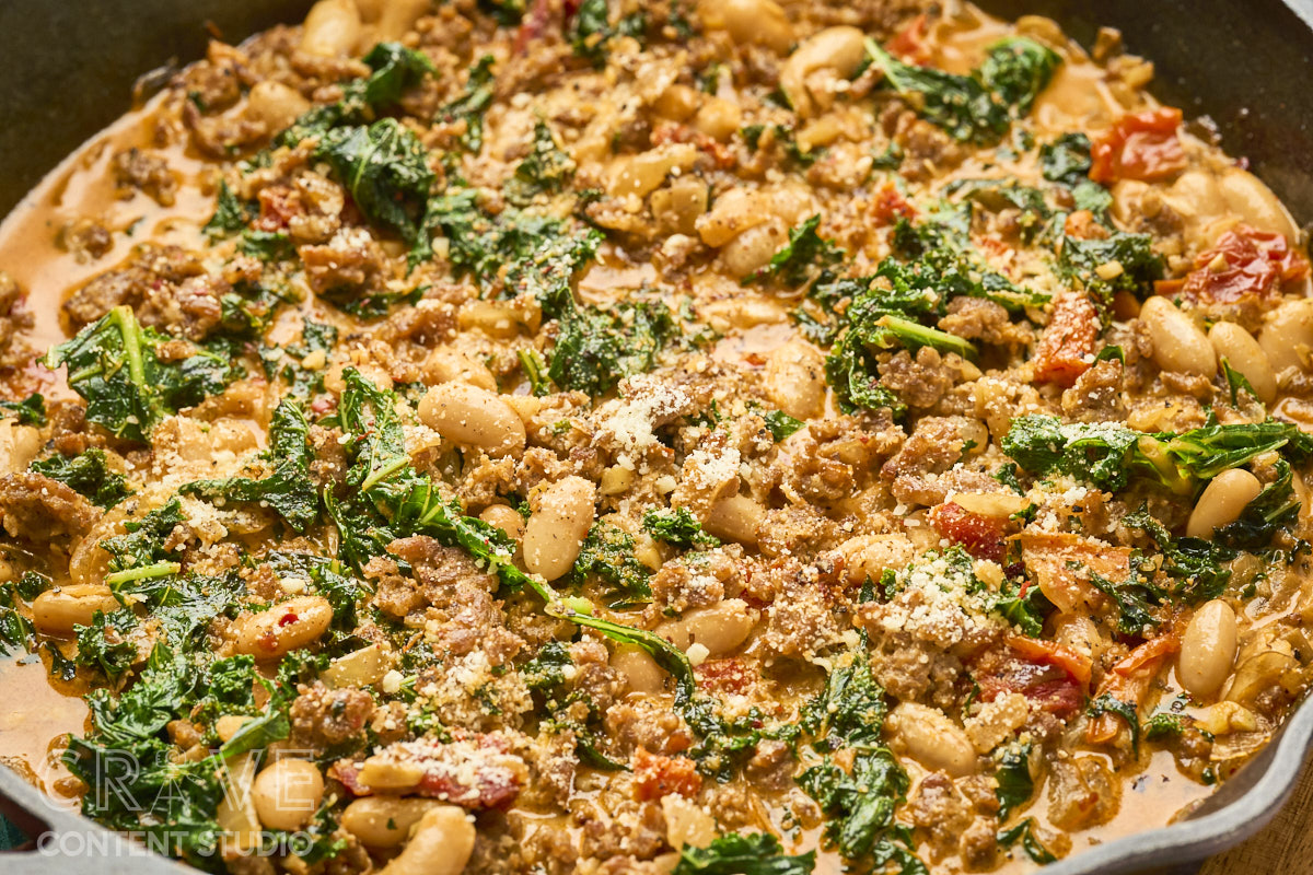 Hearty Italian Sausage & White Bean Skillet