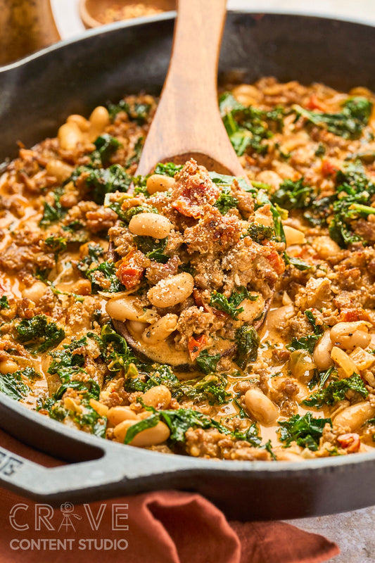 Hearty Italian Sausage & White Bean Skillet