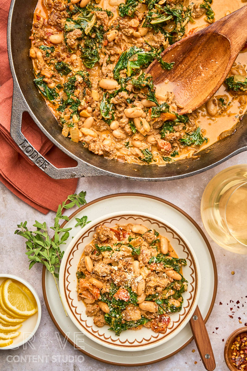 Hearty Italian Sausage & White Bean Skillet