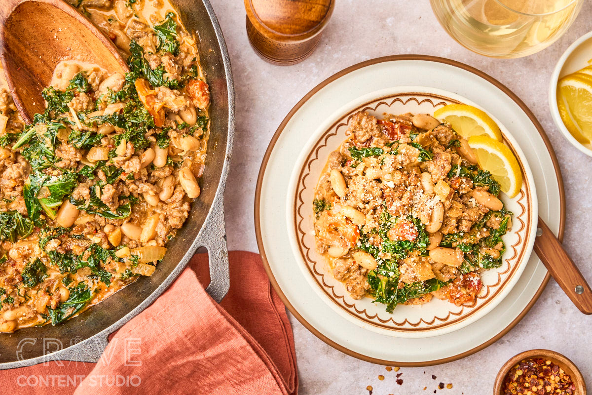 Hearty Italian Sausage & White Bean Skillet