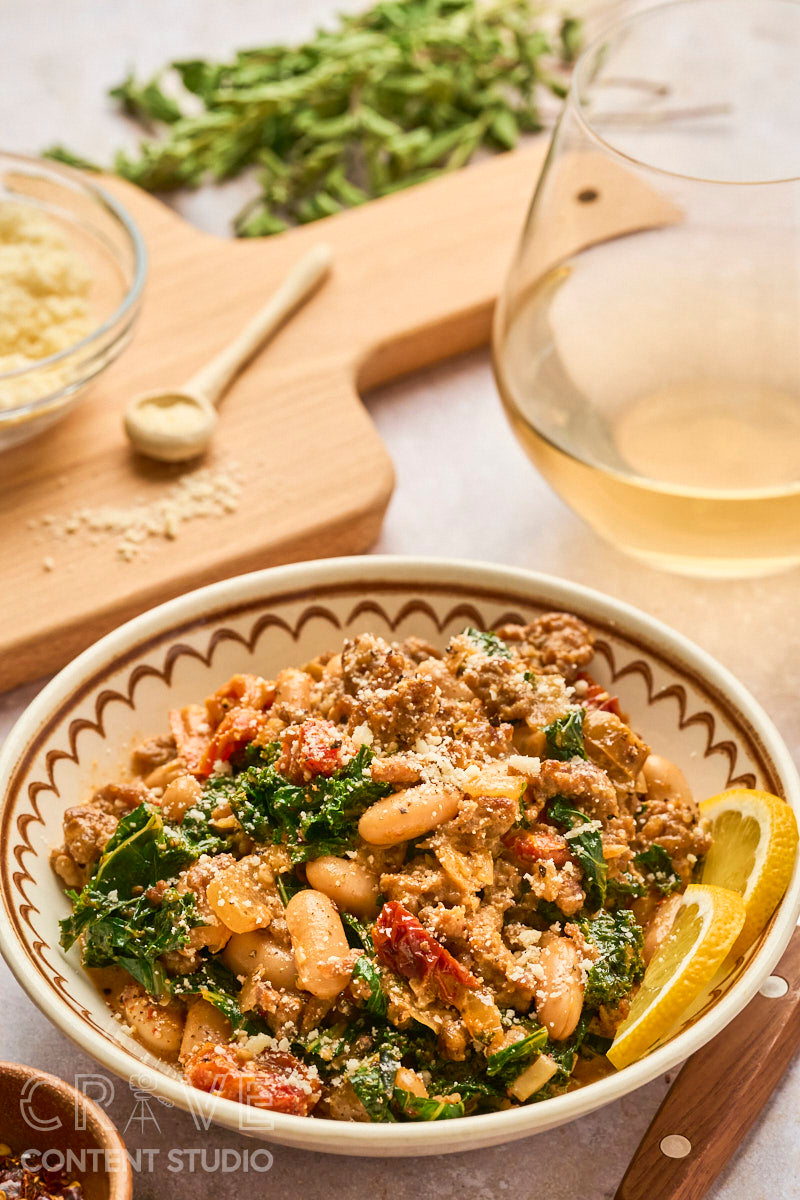 Hearty Italian Sausage & White Bean Skillet