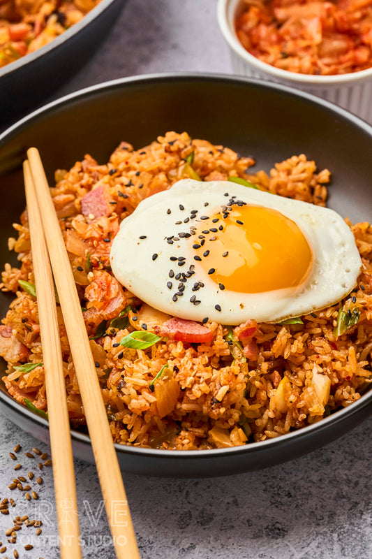 Kimchi Fried Rice with Bacon