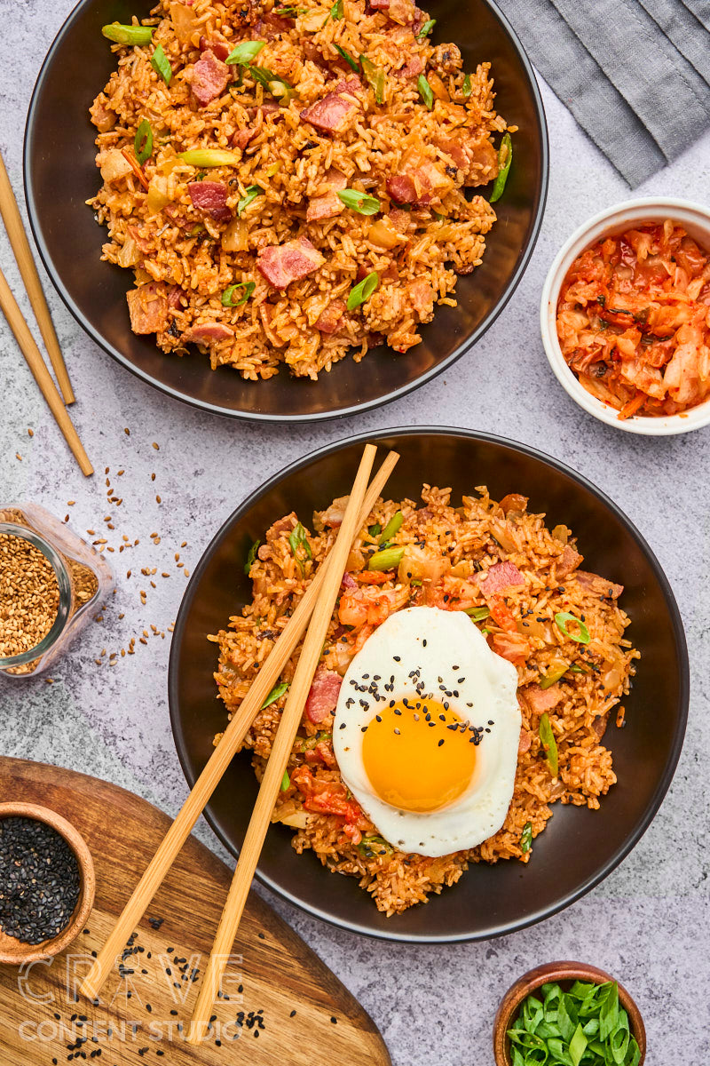 Kimchi Fried Rice with Bacon