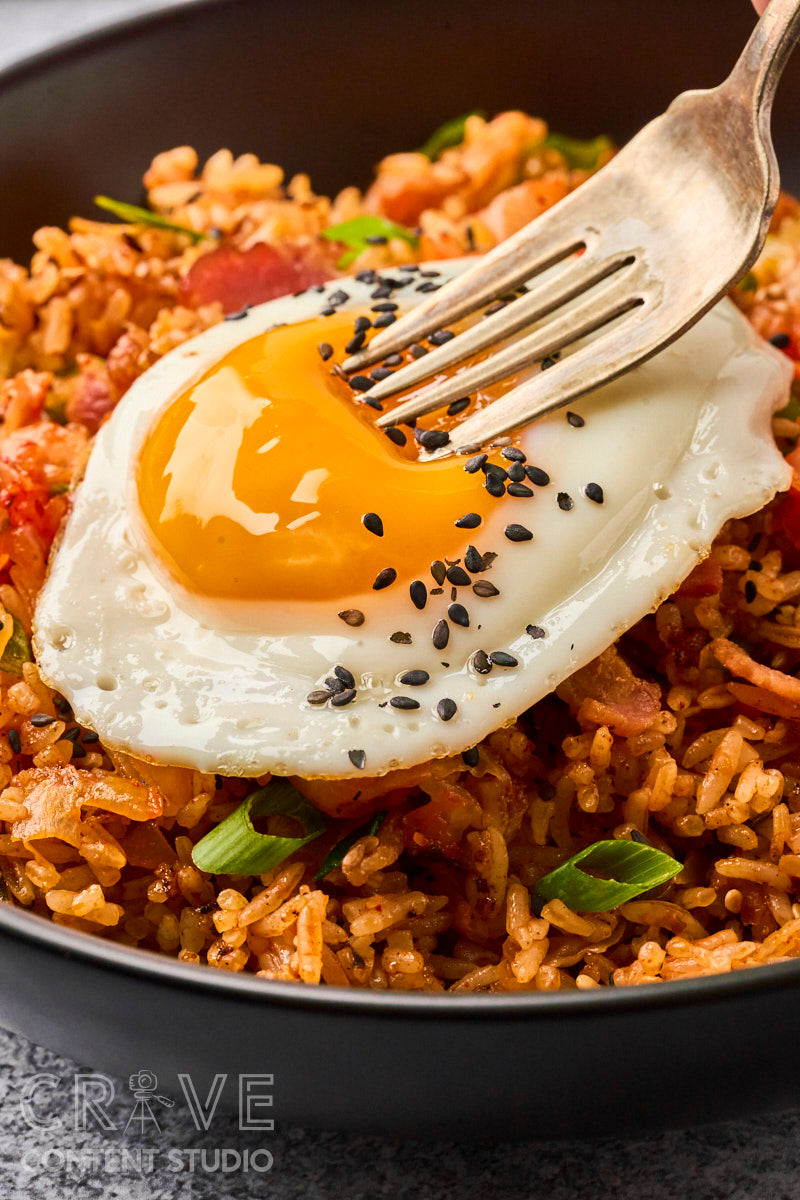 Kimchi Fried Rice with Bacon