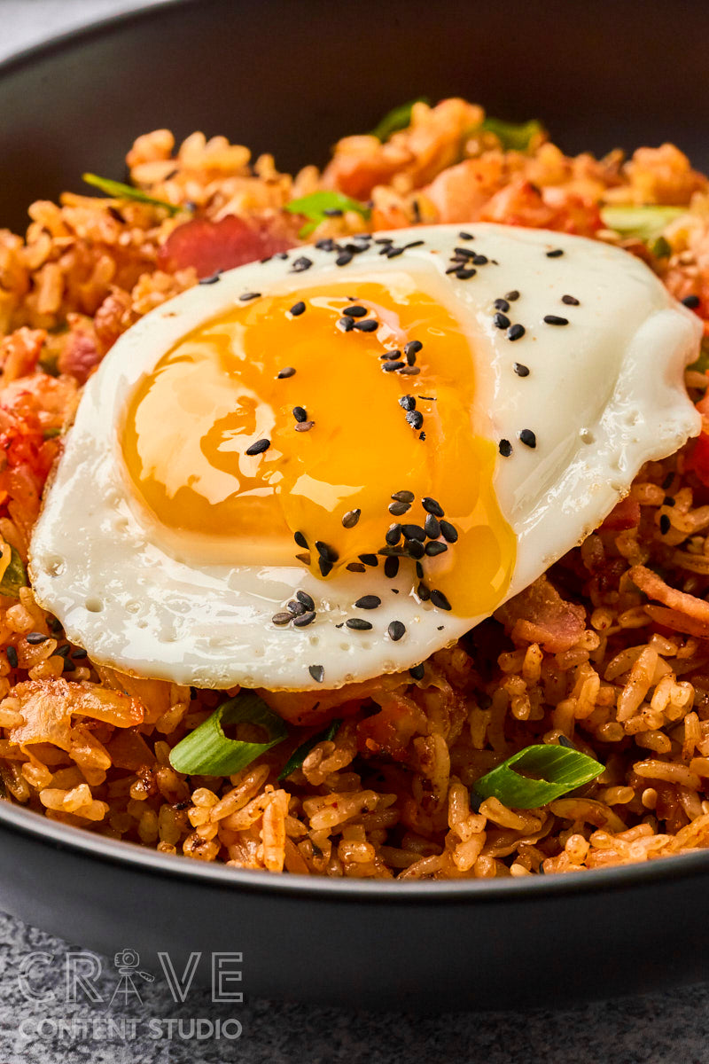 Kimchi Fried Rice with Bacon