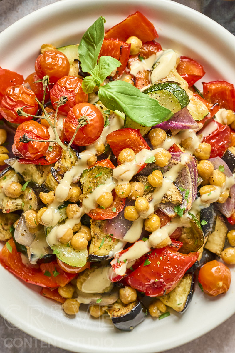 Mediterranean Chickpea & Roast Summer Veggie Salad
