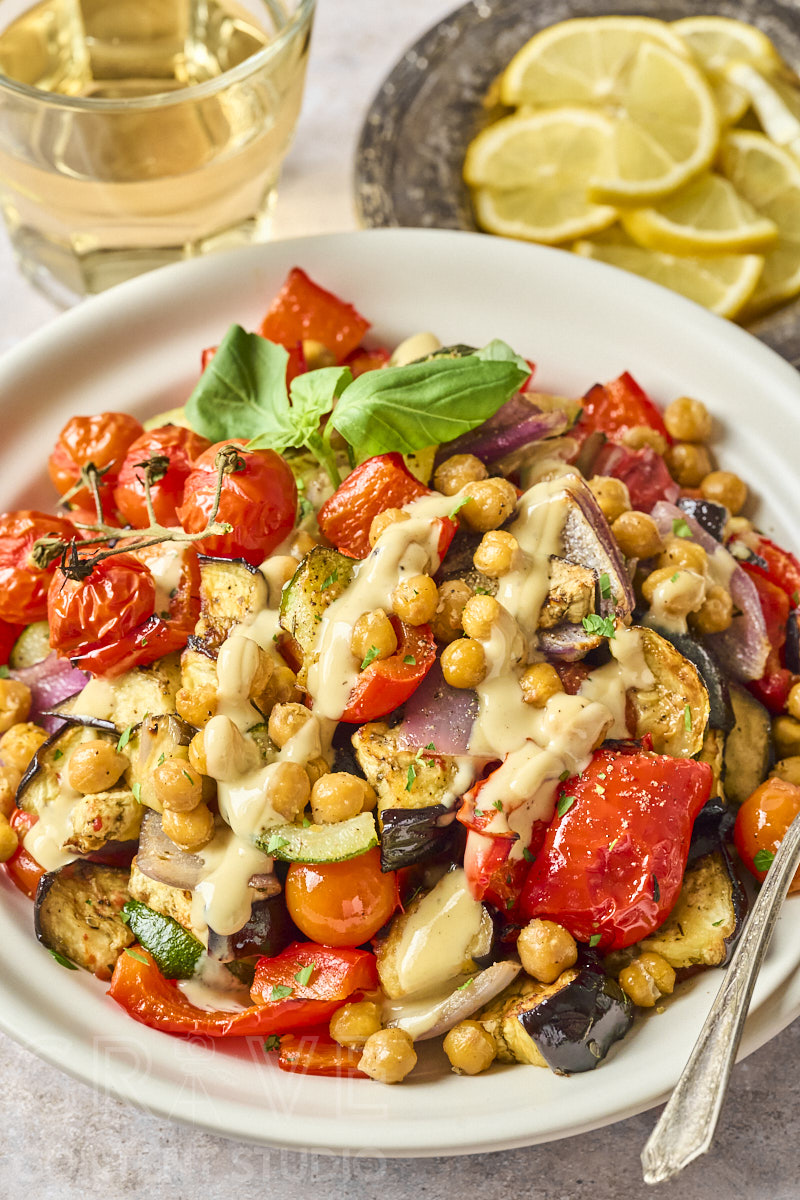 Mediterranean Chickpea & Roast Summer Veggie Salad