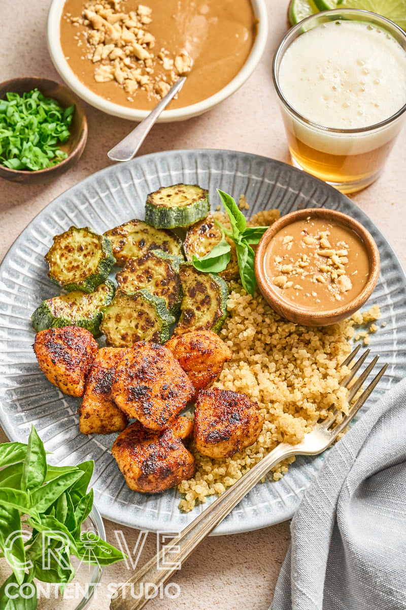 Stir-Fried Red Curry Chicken with Peanut Sauce