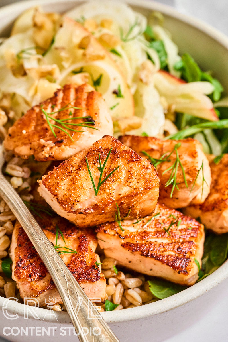 Salmon Bites Grain Bowl