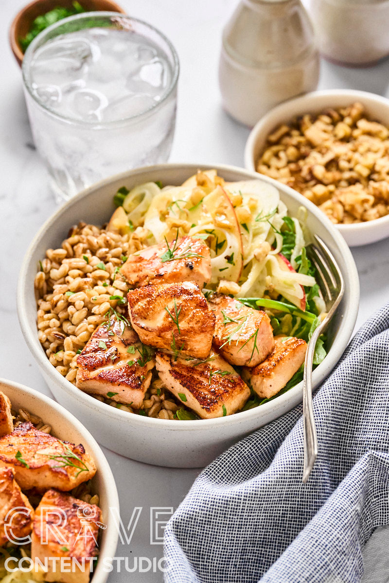 Salmon Bites Grain Bowl