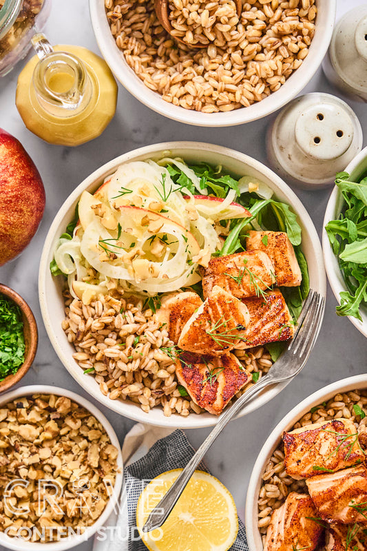 Salmon Bites Grain Bowl