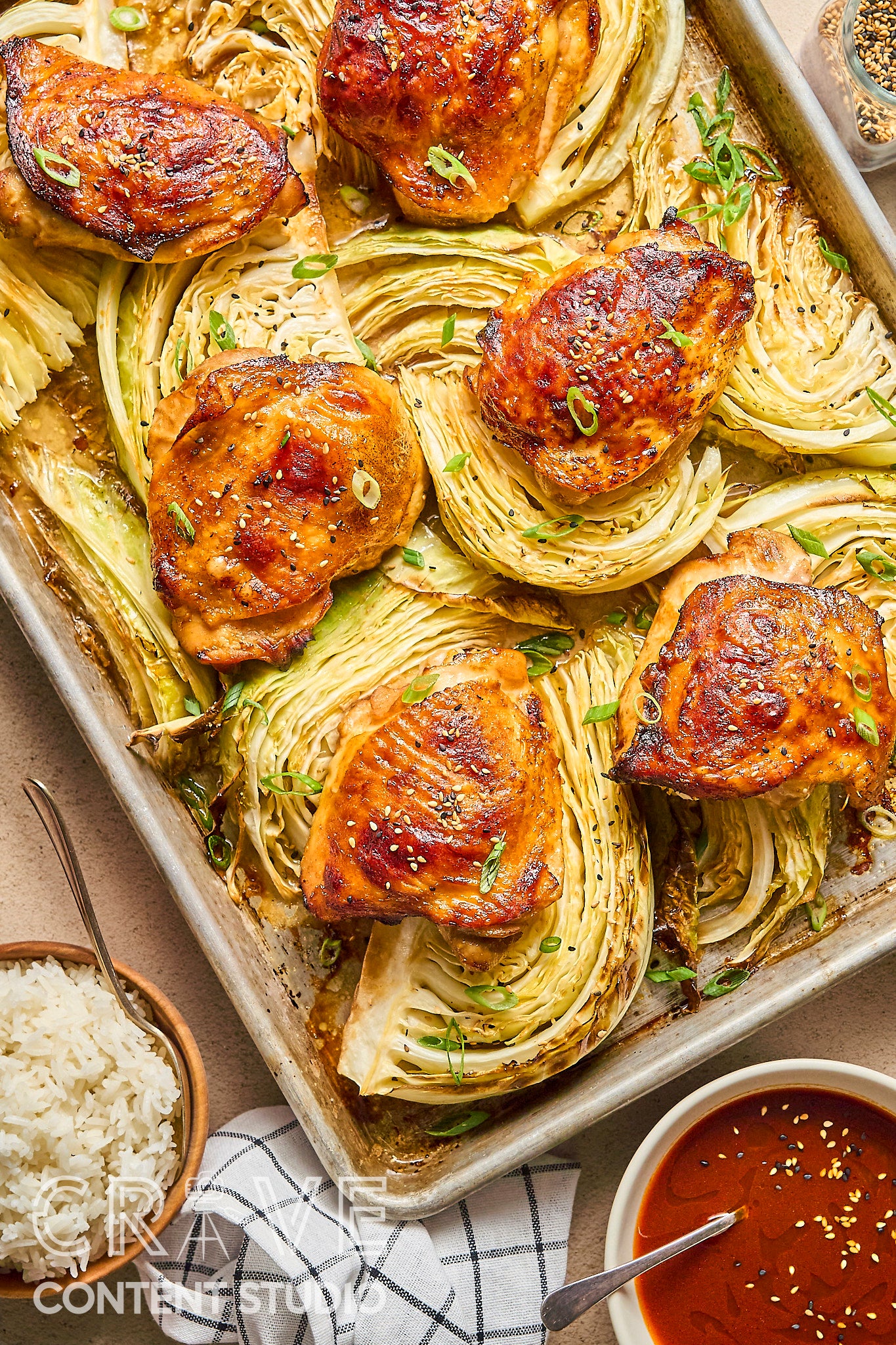 Sheet Pan Gochujang Chicken & Cabbage