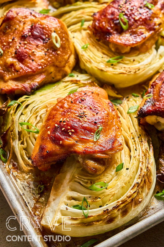 Sheet Pan Gochujang Chicken & Cabbage