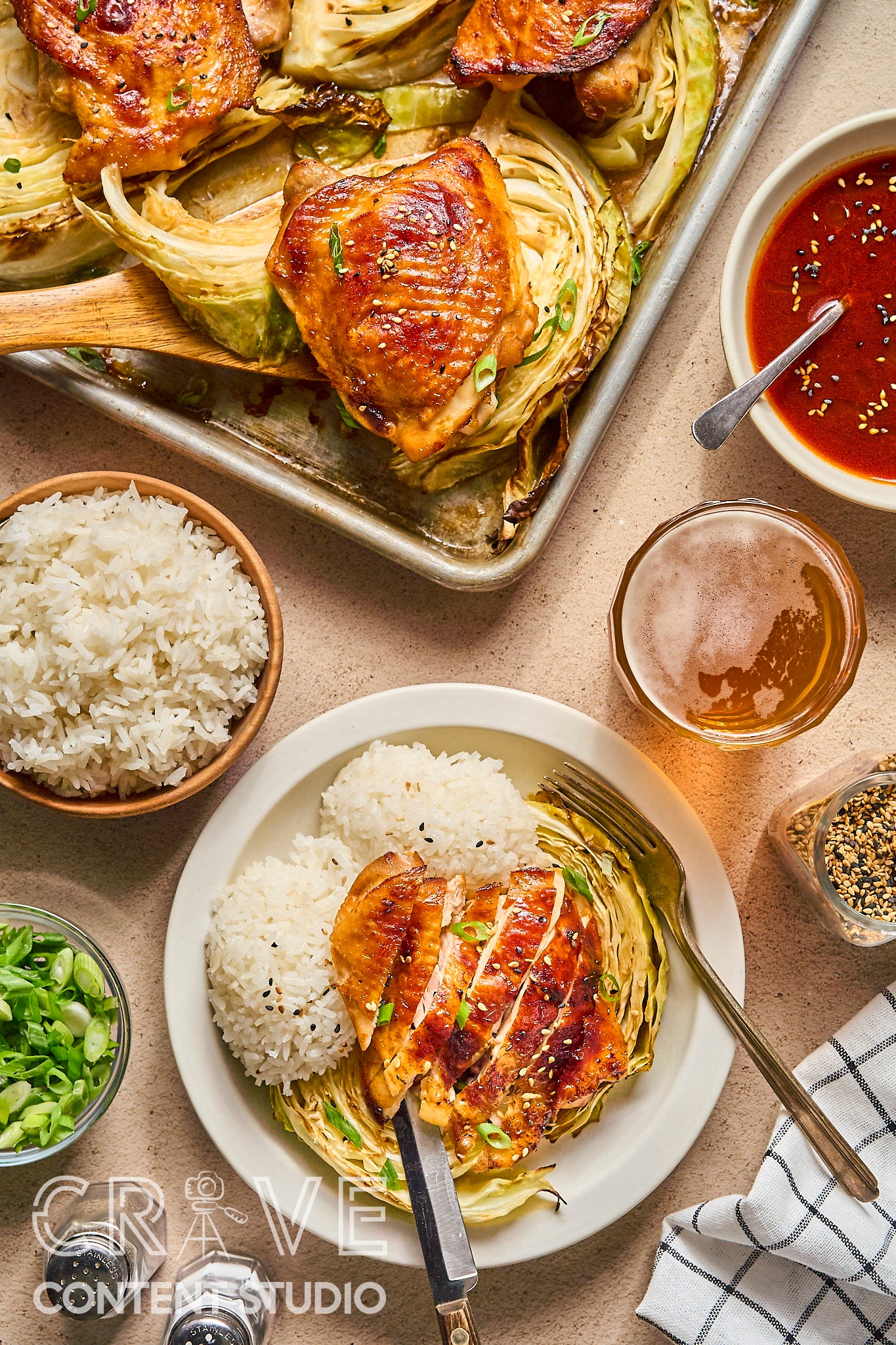 Sheet Pan Gochujang Chicken & Cabbage