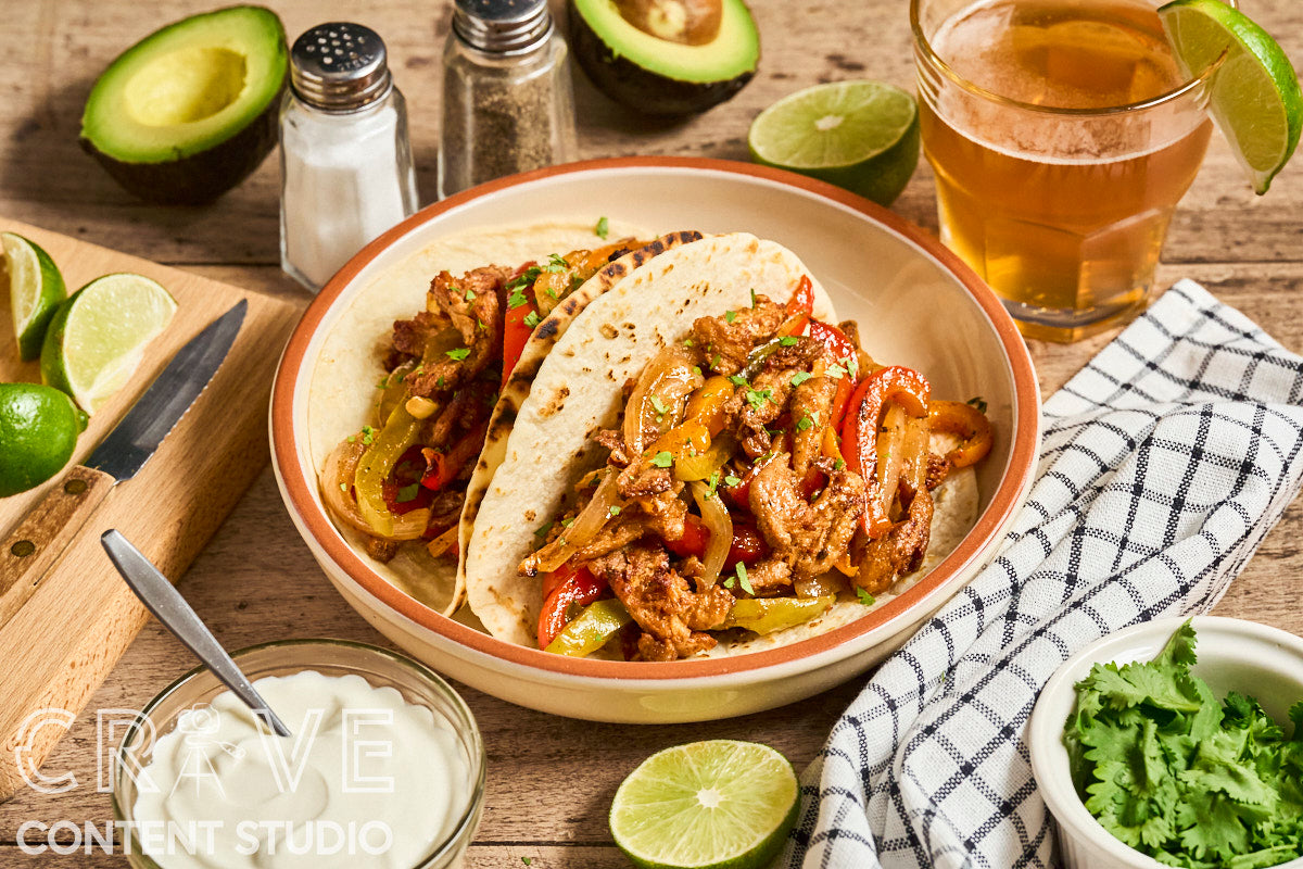 Sheet Pan Soy Curl Fajitas
