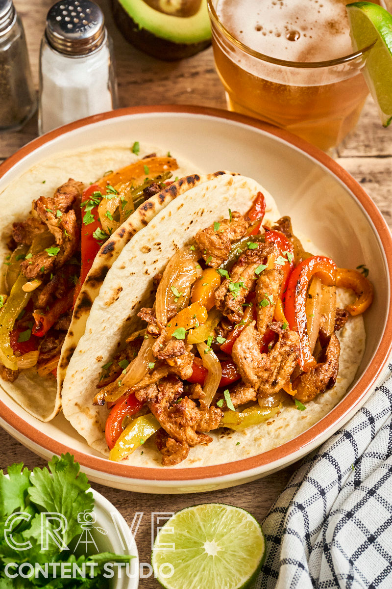 Sheet Pan Soy Curl Fajitas
