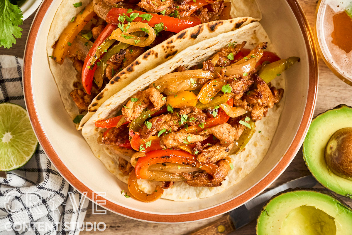 Sheet Pan Soy Curl Fajitas