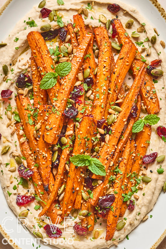 Spice-Roasted Carrots with Whipped Tahini Beans (Mini Exclusive)