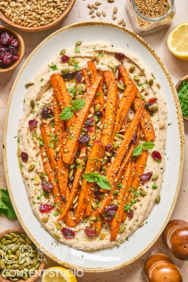 Spice-Roasted Carrots with Whipped Tahini Beans (Mini Exclusive)